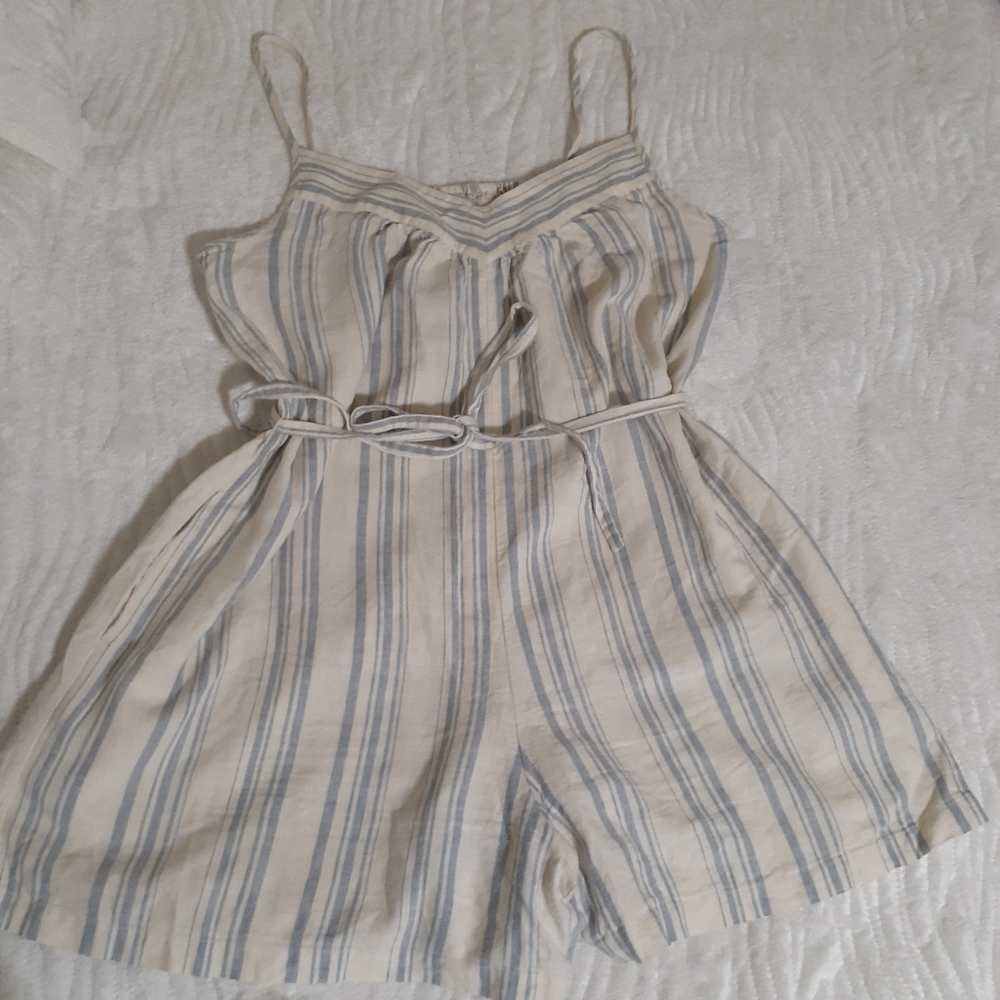 Romper with blue stripes